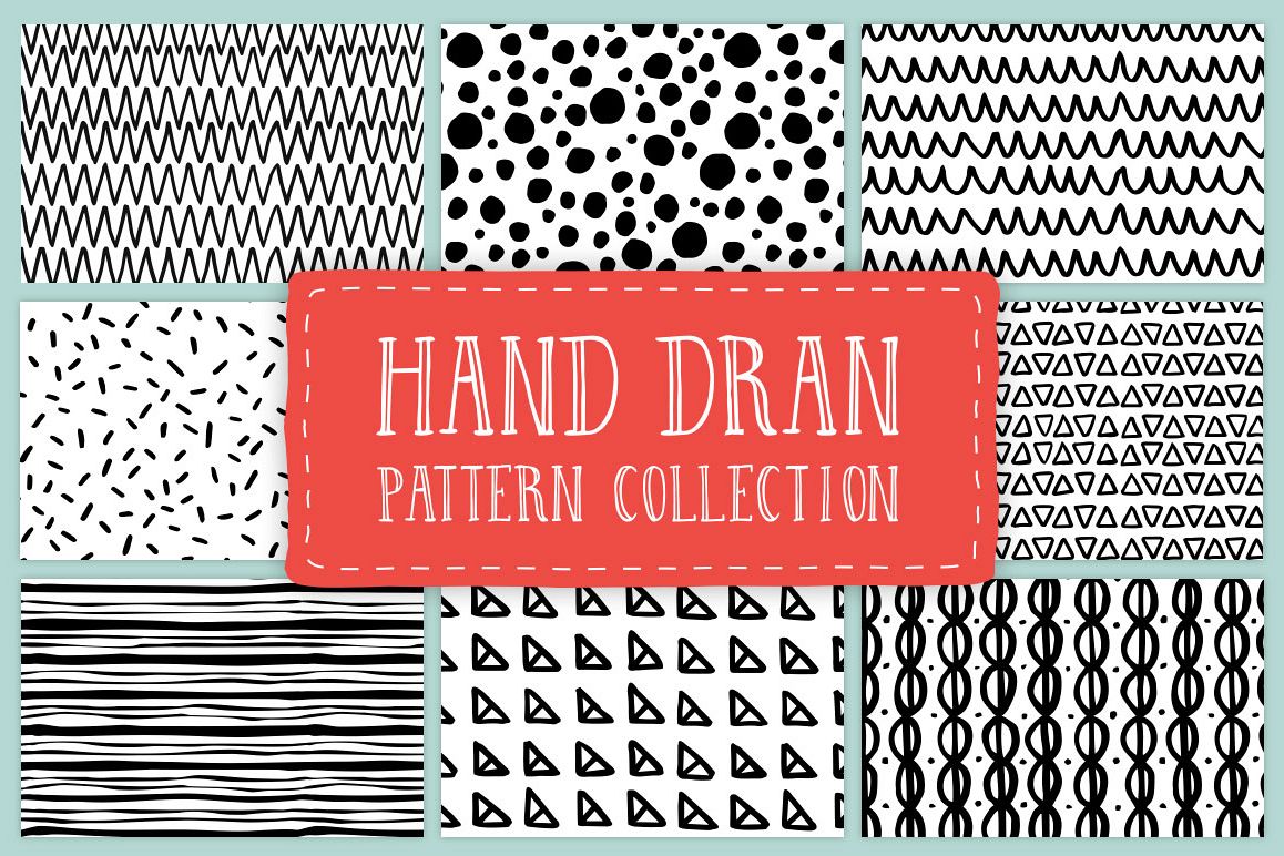 Hand drawn pattern collection example image 1