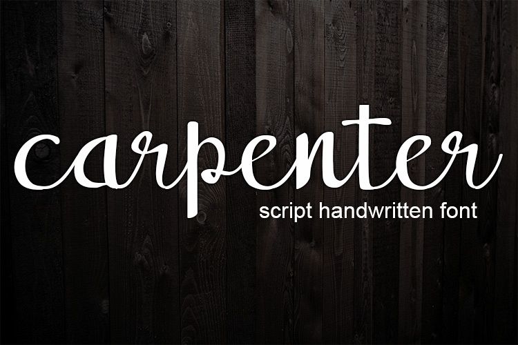 carpenter handwritten script font example image 1
