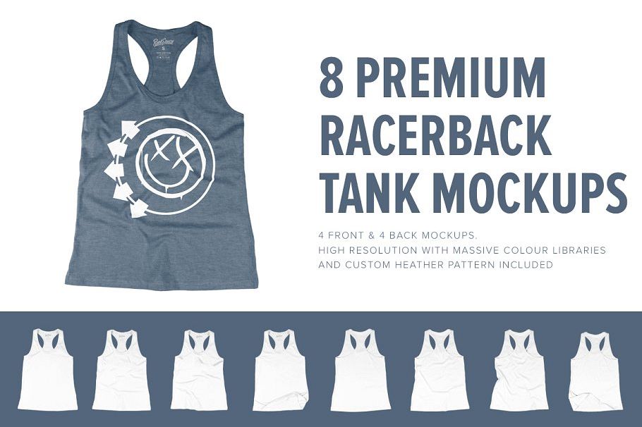 8 Premium Racerback Tank Mockups example image 1
