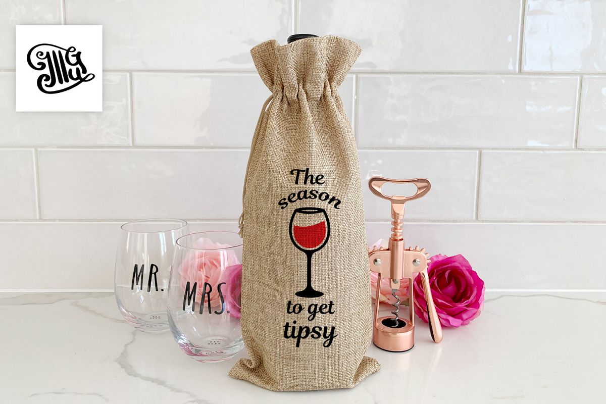 Christmas wine bag example image 1