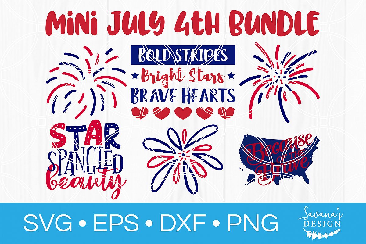 4th of July SVG Bundle Fourth of July Bundle Firework SVG example image 1