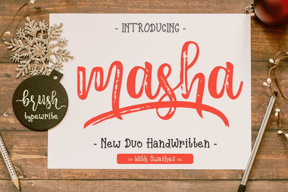 Masha // Duo Handlettered Fonts example image 1