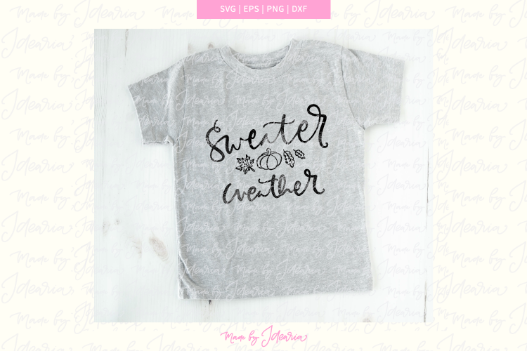 Sweater weather svg, fall shirt svg, fall svg shirts, fall example image 1