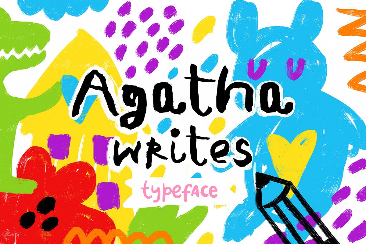 Agatha Writes - Hand Drawn Typeface example image 1
