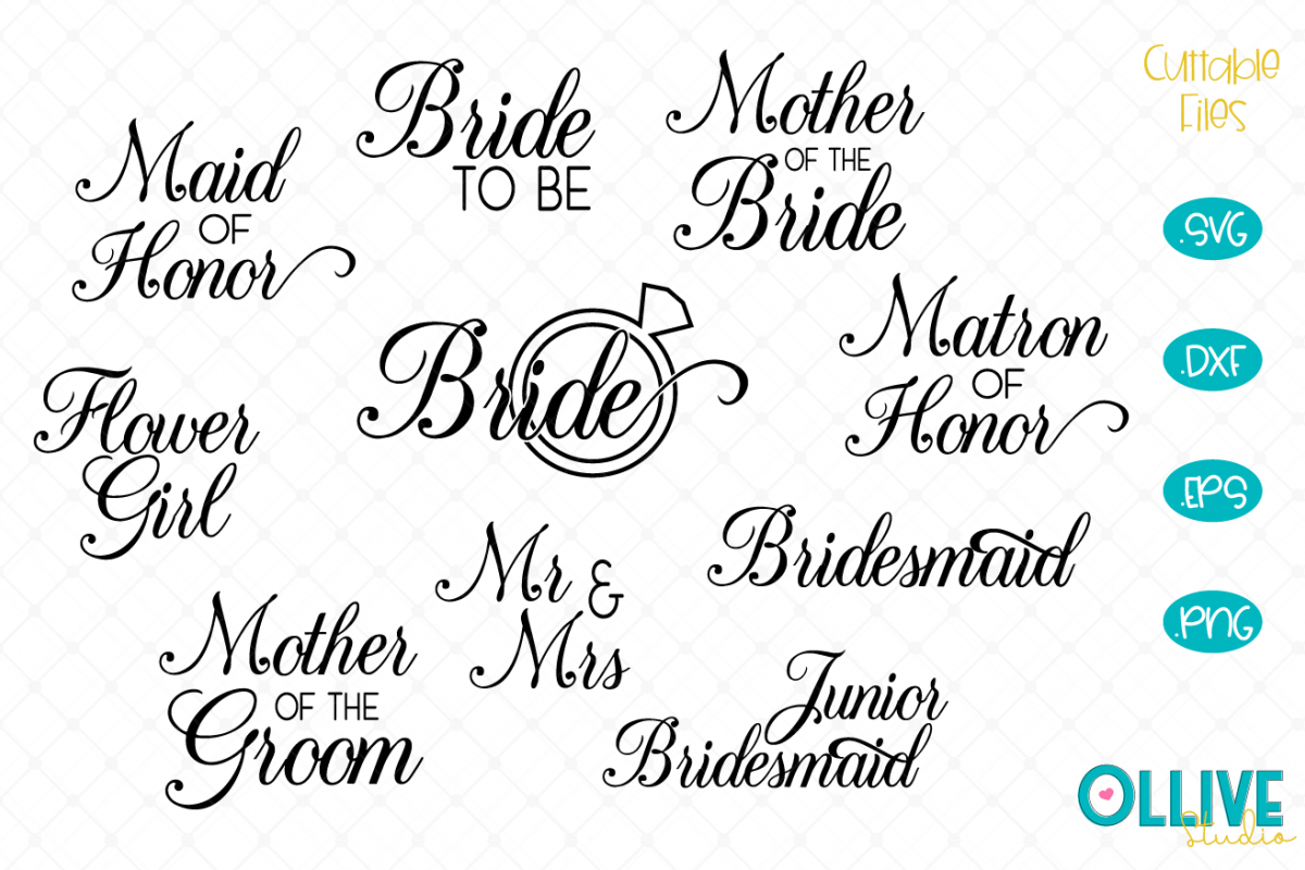 Bride Wedding Party SVG Bride Party (532155) | Cut Files | Design Bundles