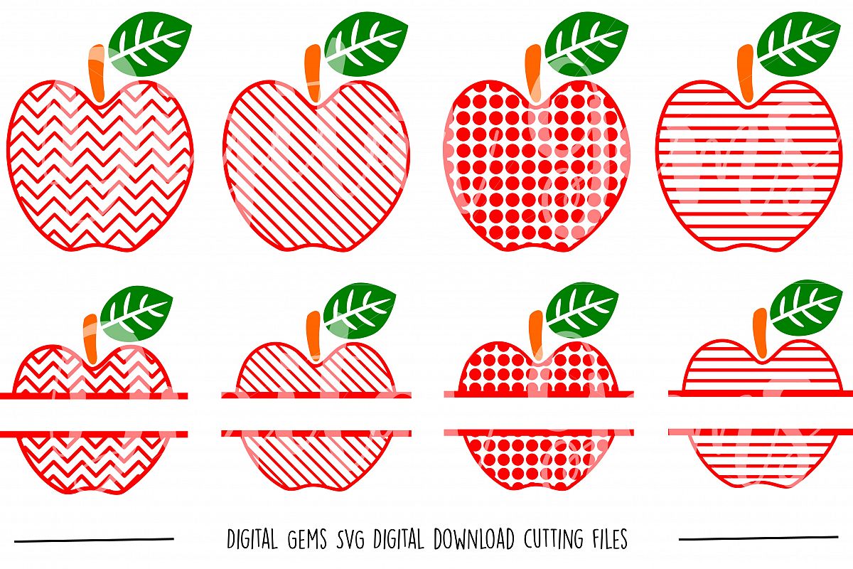 Apple SVG / DXF / EPS / PNG Files example image 1