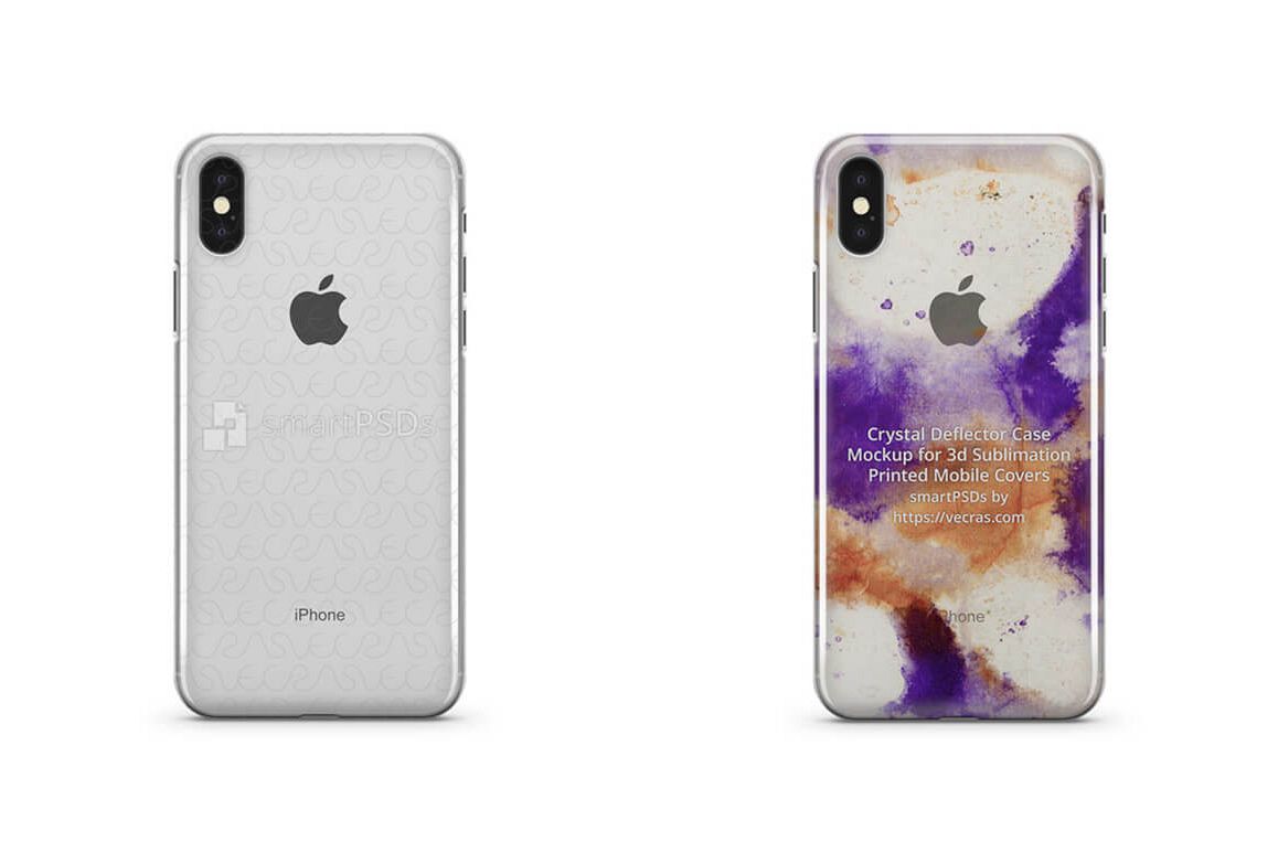 Download Apple iPhone X 3d Crystal Mobile Case Design Mockup 2017