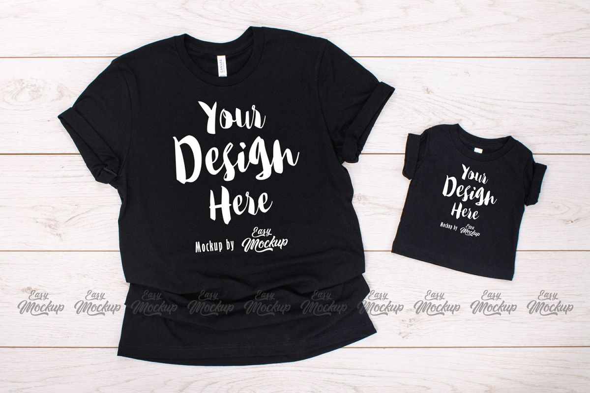 Black Bella Canvas 3001 3001B MockUp example image 1