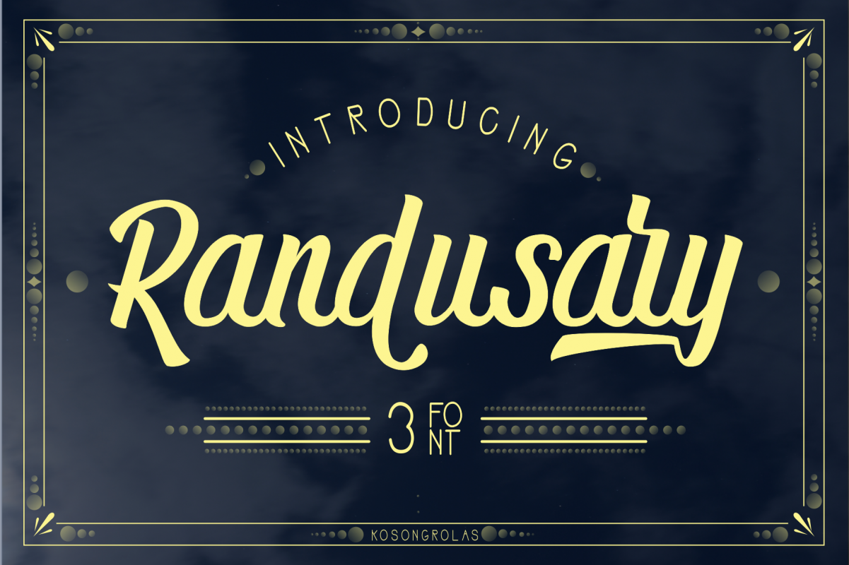 Randusary 3 Font example image 1