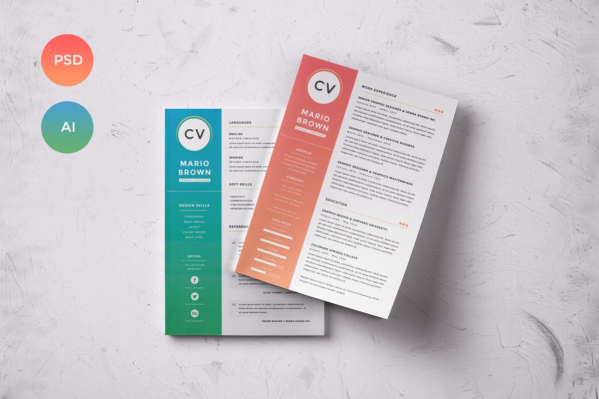 Resume Template 3 pages | CV example image 1