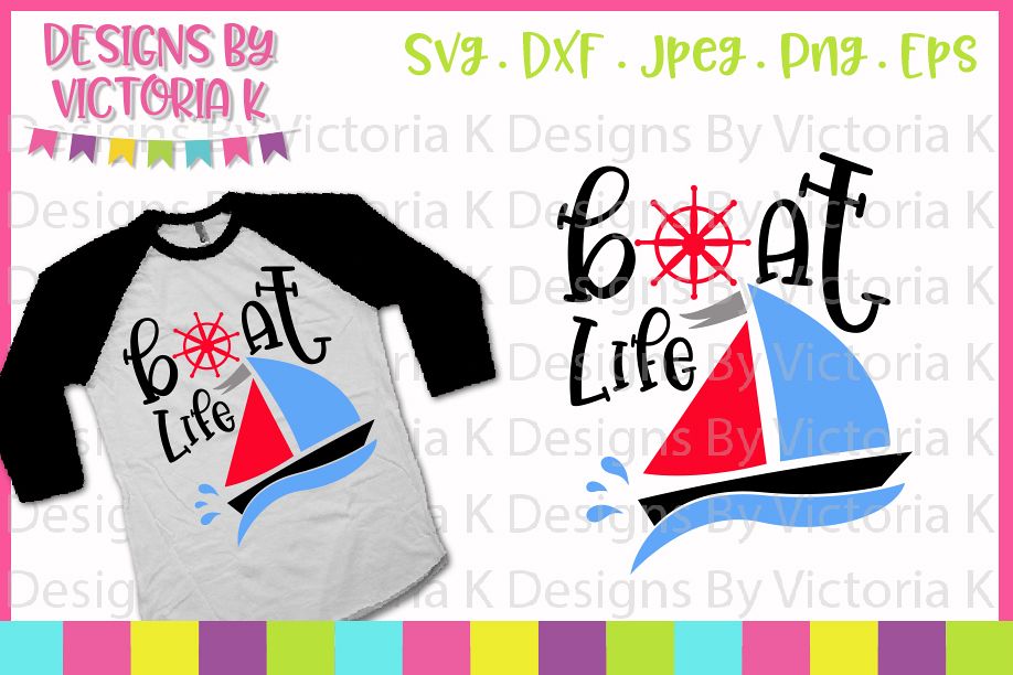 Boat life, Boat, Lake, Boat Monogram, SVG, DXF, PNG example image 1