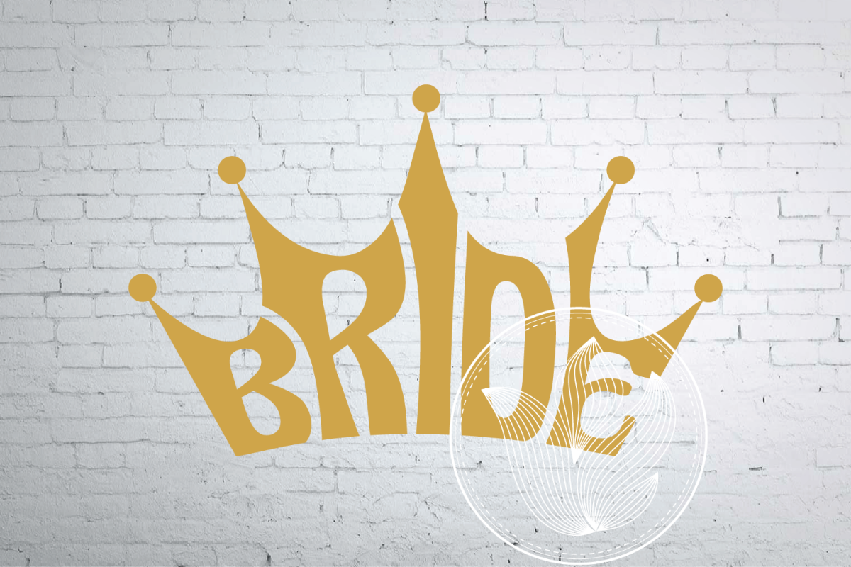Download Digital Bride Word Art in crown shape, Bride crown jpg ...