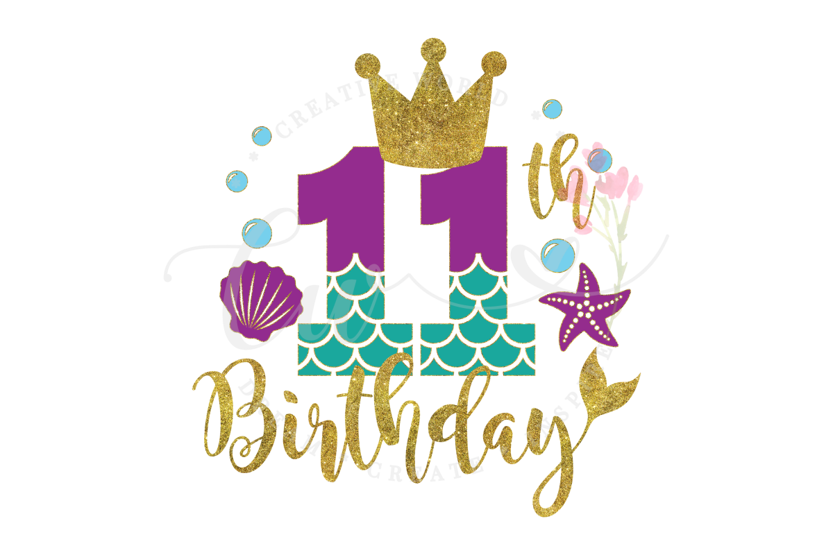 Free Free 84 Happy Birthday Mermaid Svg SVG PNG EPS DXF File