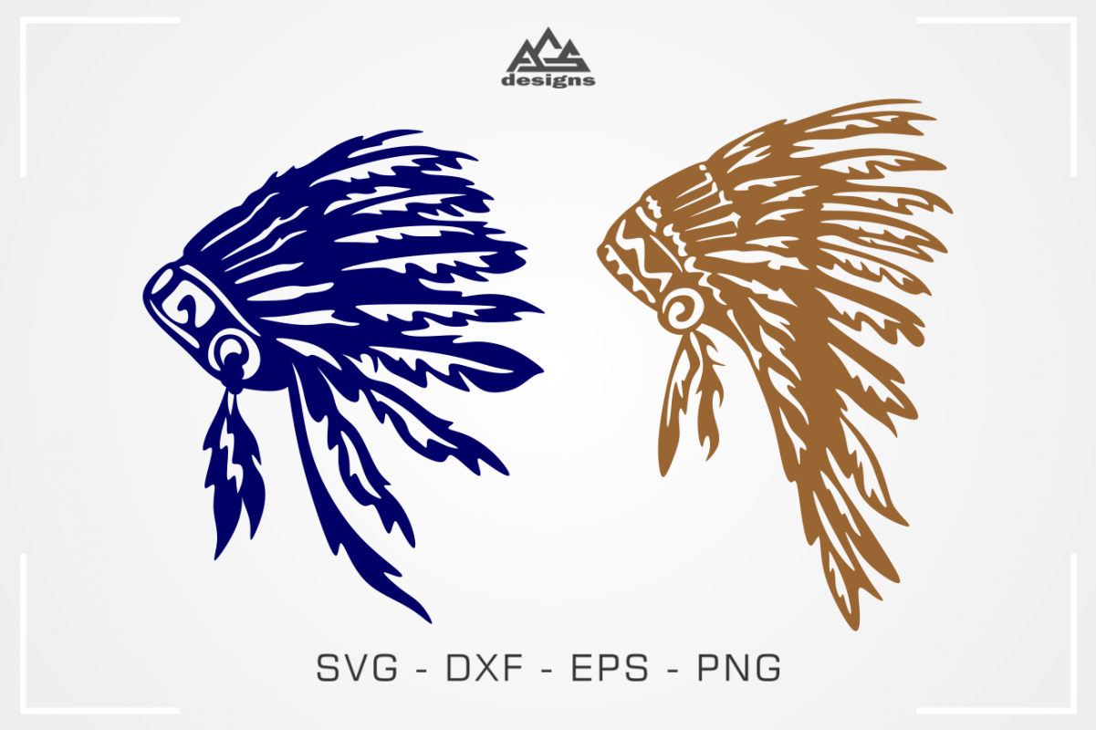 Download Native Indian Headdress Feathers Svg Design