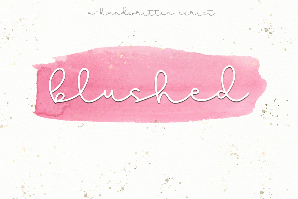 Blushed - A Cute Handwritten Script example image 1