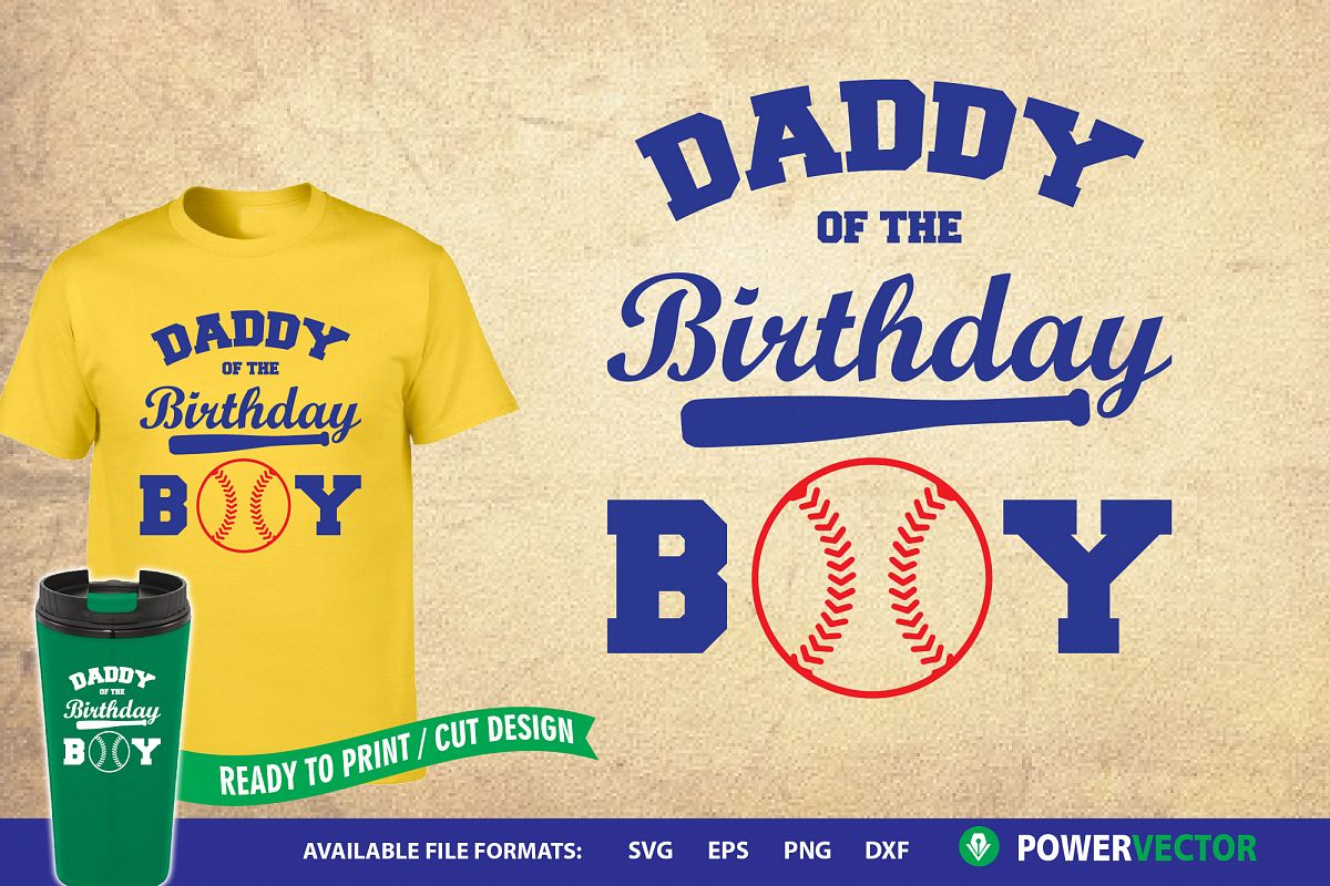 Daddy of the Birthday Boy|Kids Birthday Party Shirt Svg example image 1