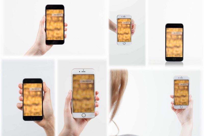 Set from 6 iPhone mockups example image 1