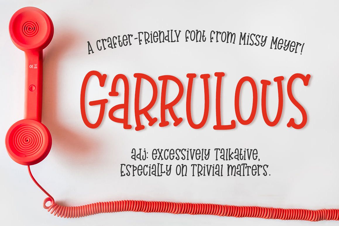 Garrulous - A tall, fun serif font! example image 1