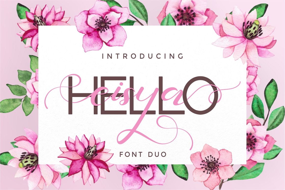 Hello Eisya - Font Duo example image 1