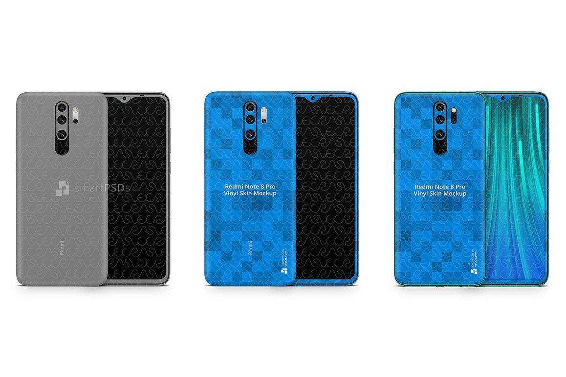 Redmi Note 8 Pro 2019 PSD Skin Mockup Template example image 1
