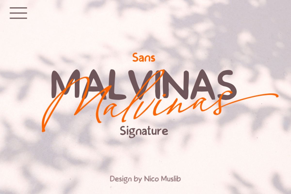 Malvinas Font Duo example image 1