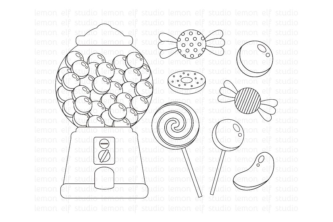 Candy Shop-Digital Stamp (LES.CL05) example image 1