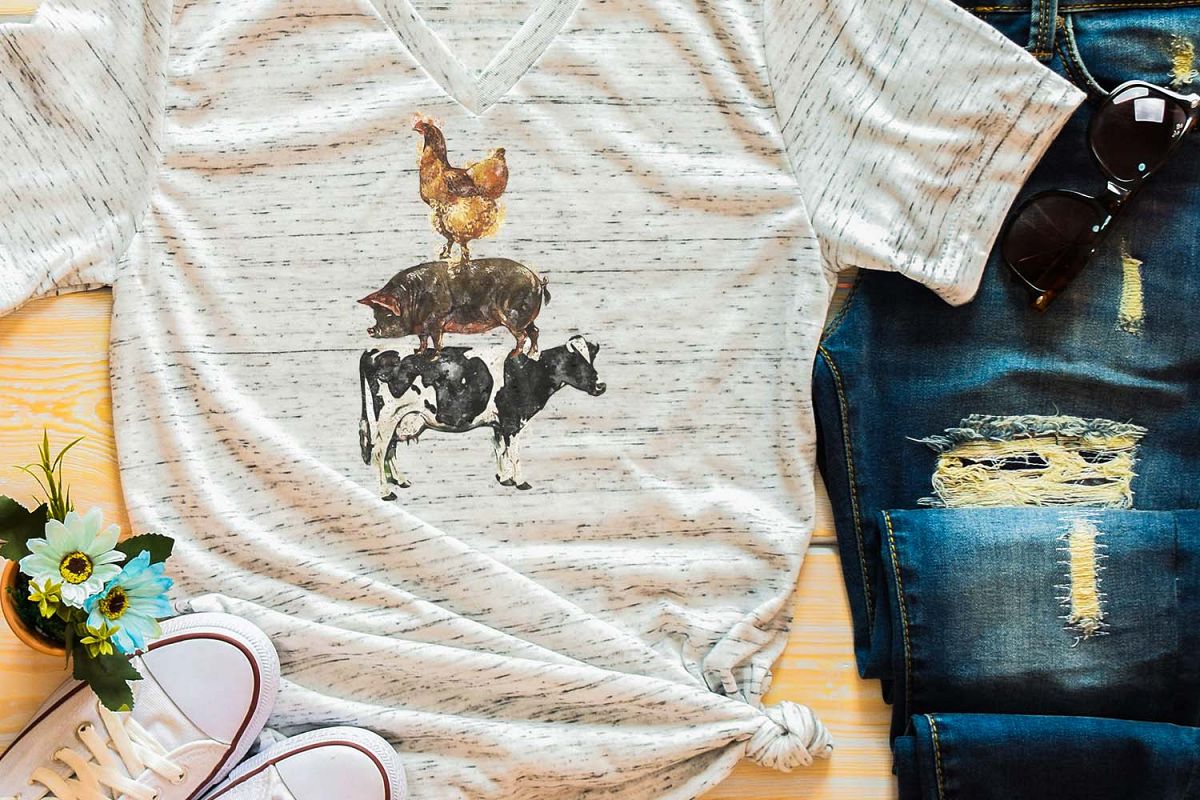 Cow Pig & Chicken Sublimation Digital Download example image 1