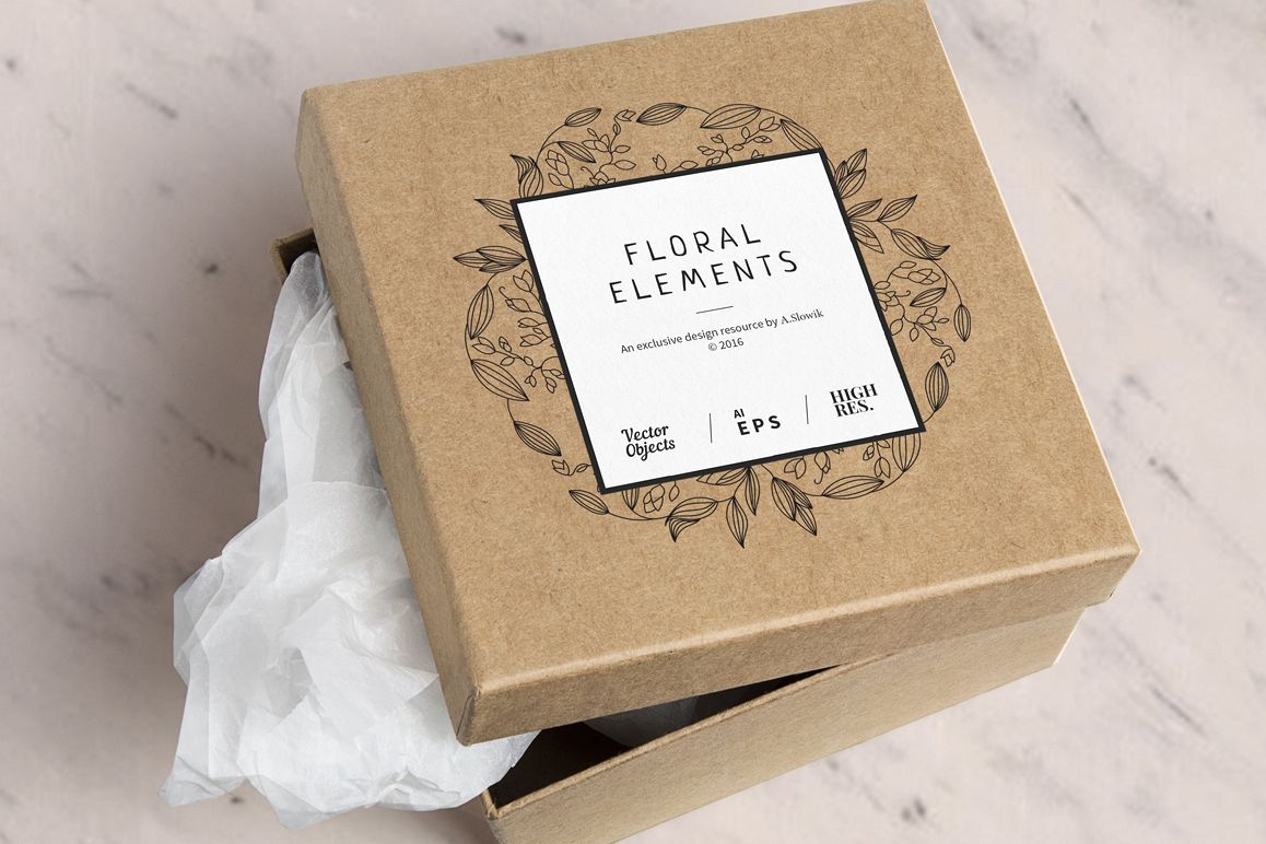12 Floral design elements/ Pro example image