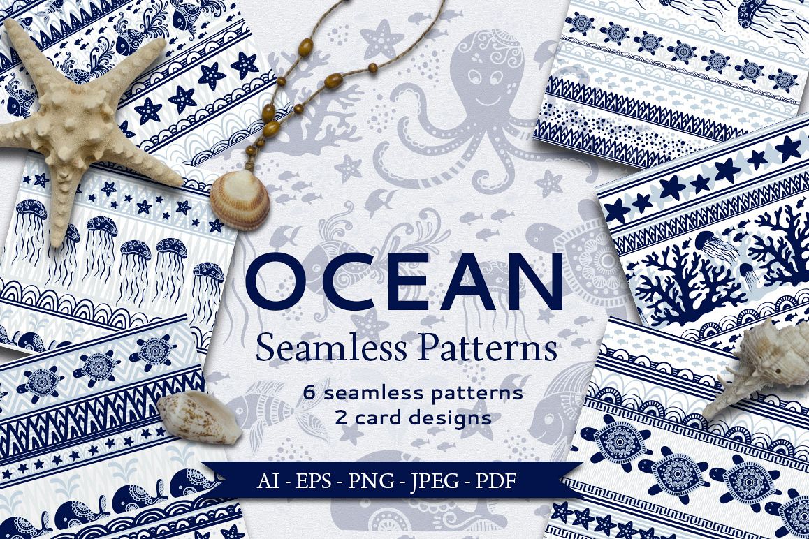 Ocean Seamless Patterns example image 1