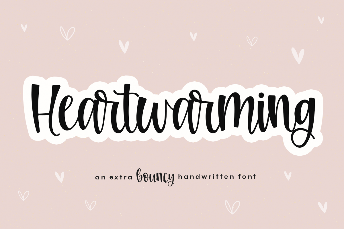 Heartwarming - A Bouncy Handwritten Script Font example image 1