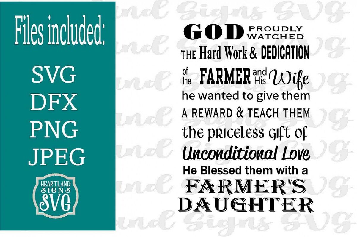 God Made A Farmer Daughter SVG example image 1