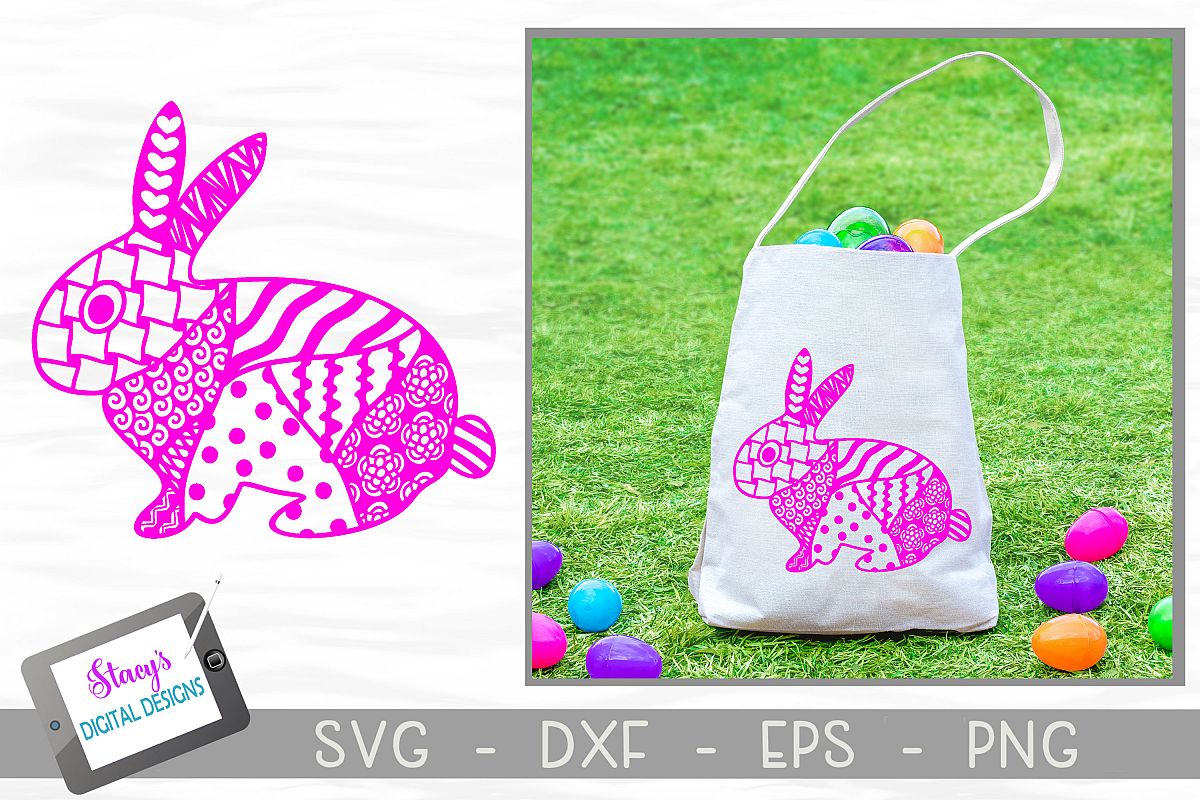 Easter SVG - Doodle Easter Bunny SVG example image 1