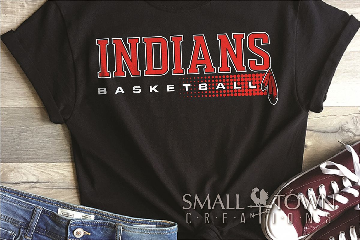 Indian, Indian basketball, Team, logo, PRINT, CUT & DESIGN example image 1