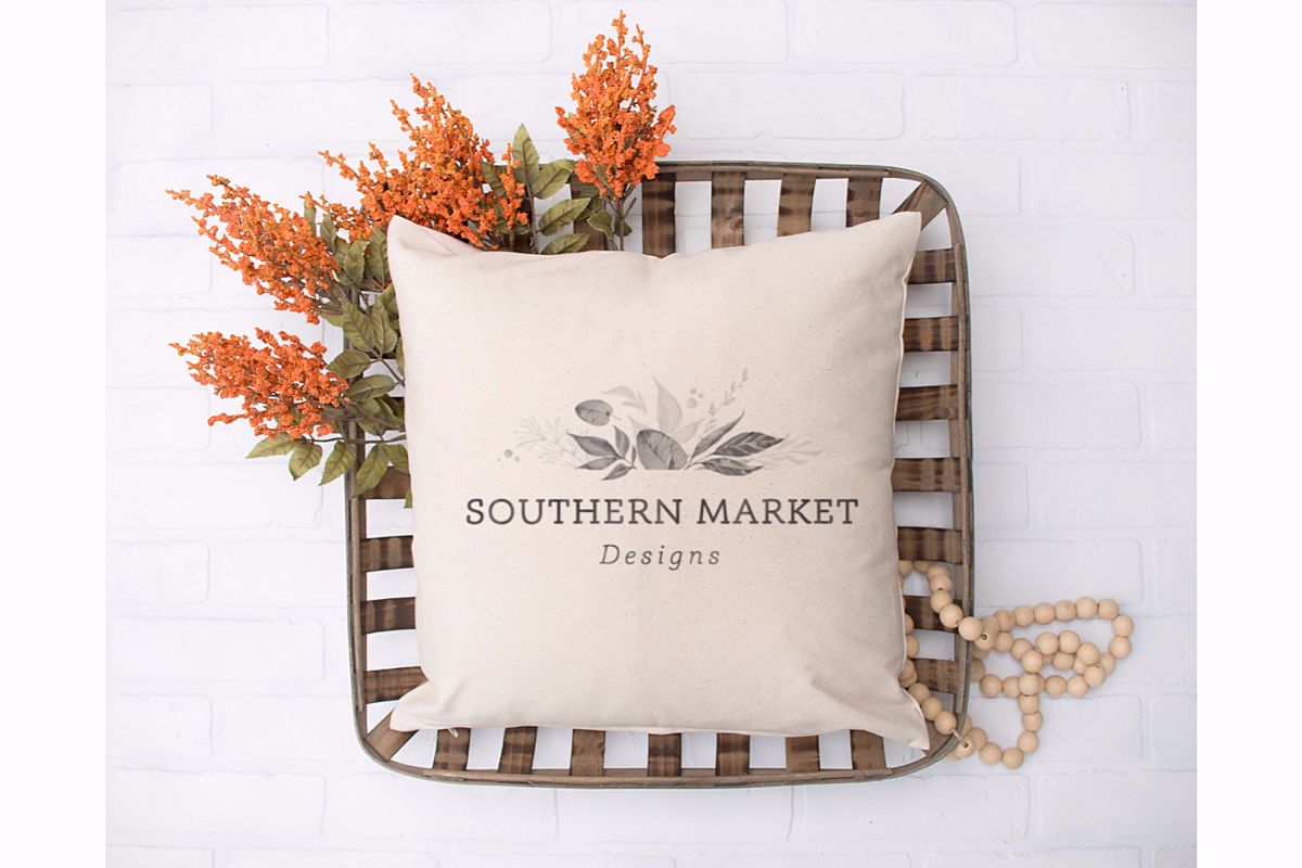Fall Blank Pillow Mock Up Photo Stock Photography example image 1