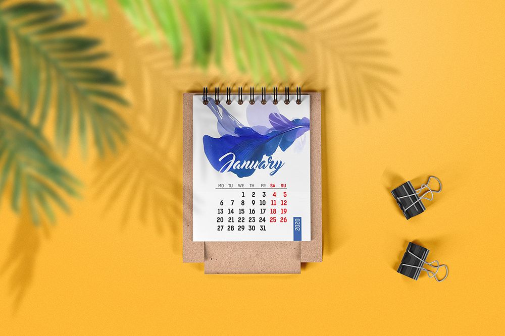 Mini Desk Calendar Mockup example image 1