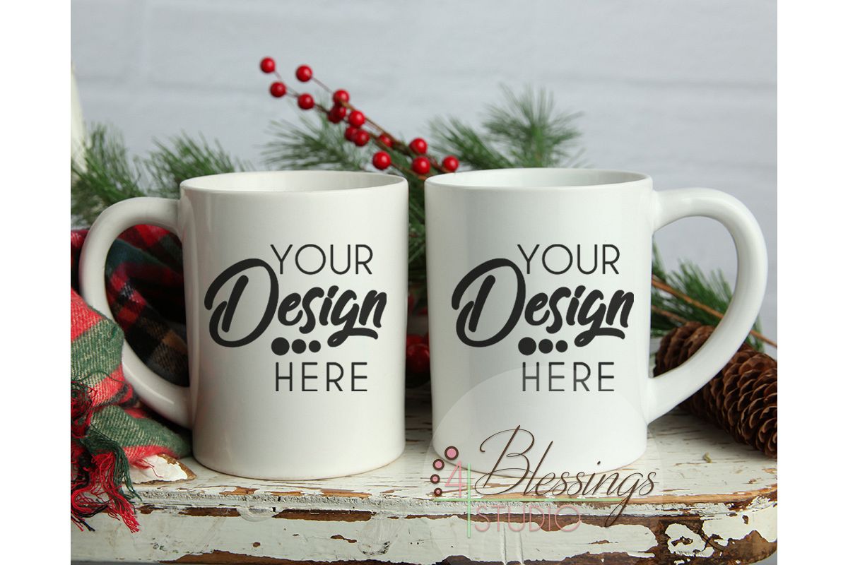 Download Winter Mug Mockup Coffee Mug mockup Christmas Front and Back