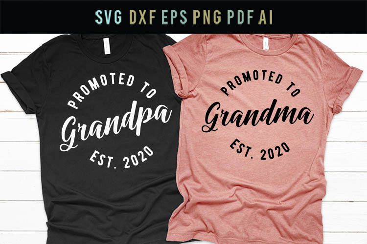 Download Promoted to Grandpa, Promoted to Grandma,funny bundle Svg ...