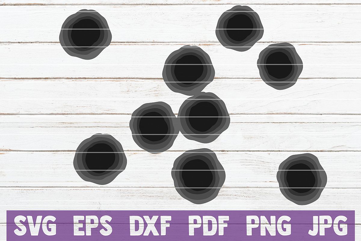 Bullet Holes SVG Cut File | commercial use example image 1