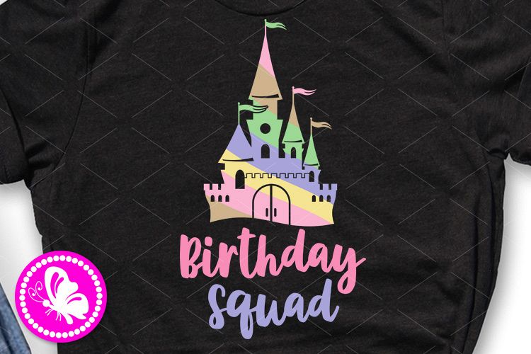 Birthday squad svg Magic palace Colorful castle clip art example image 1