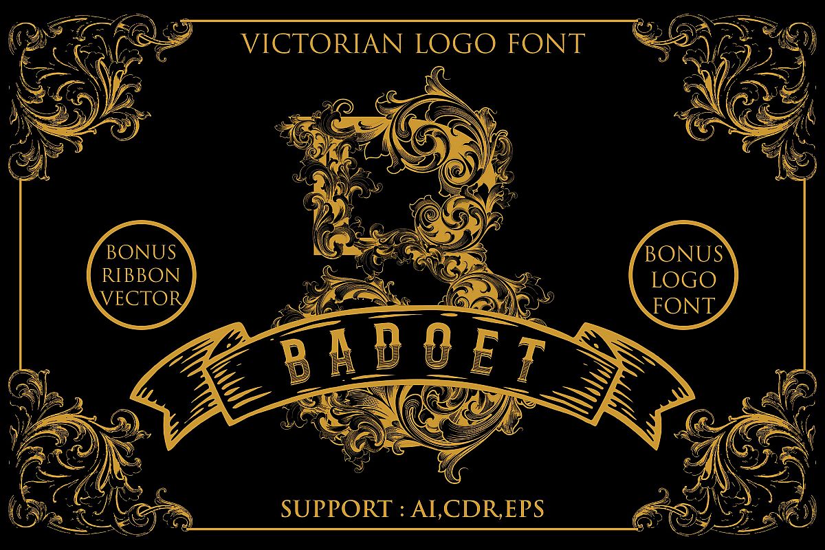 Badoet | Victorian Logo Fonts example image 1