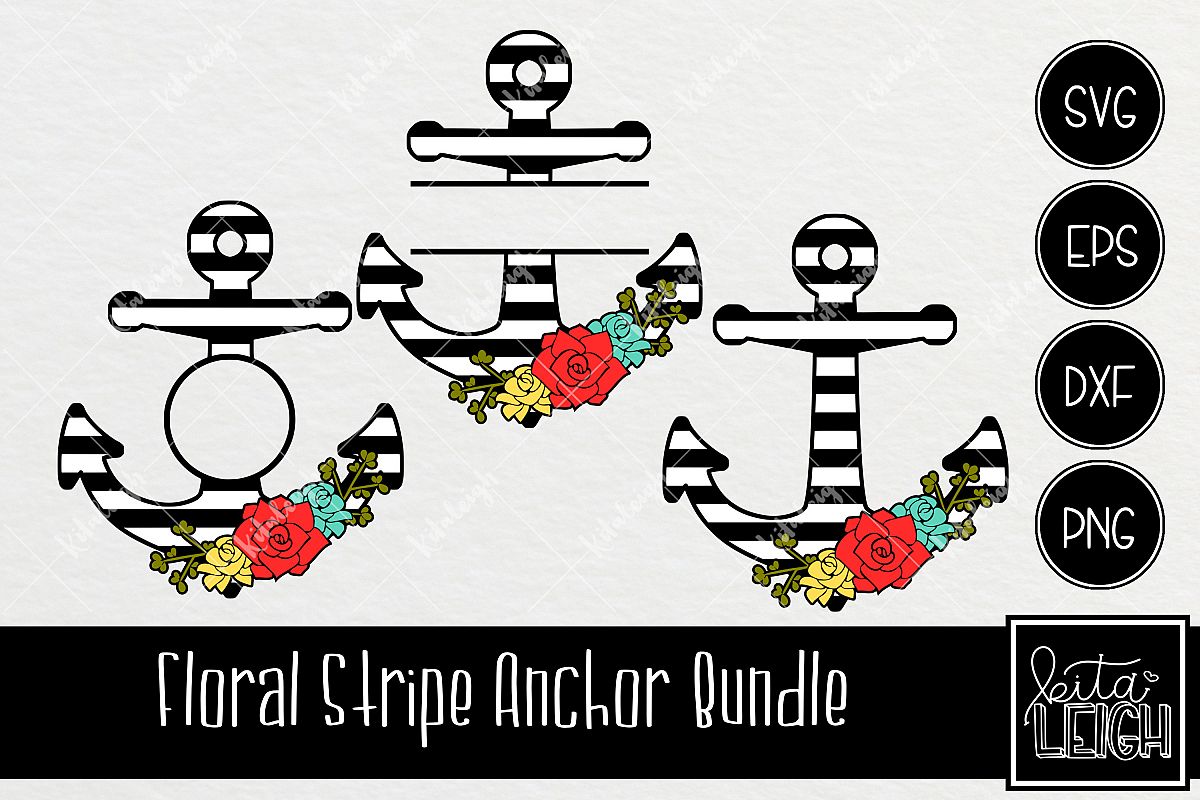 Download Floral Stripe Anchors Svg Yellowimages Mockups