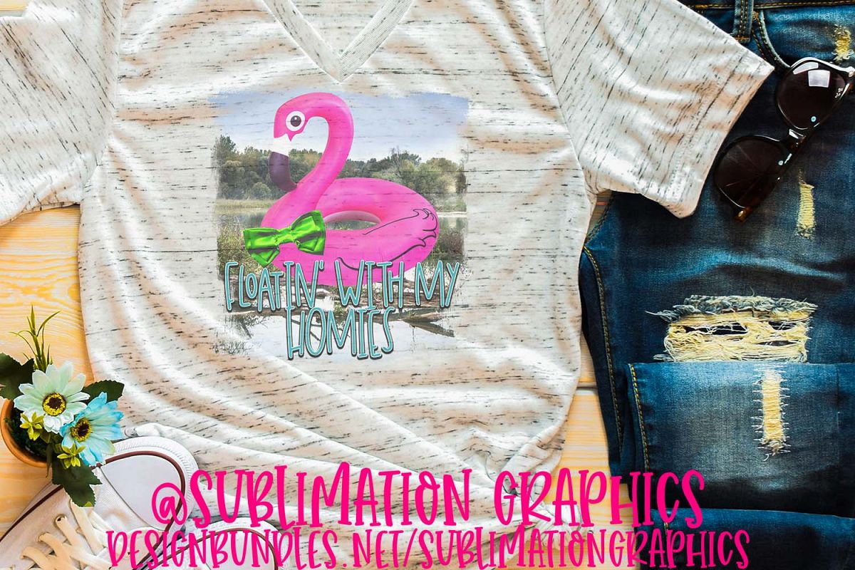 Floatin' With My Homies Sublimation PNG example image 1