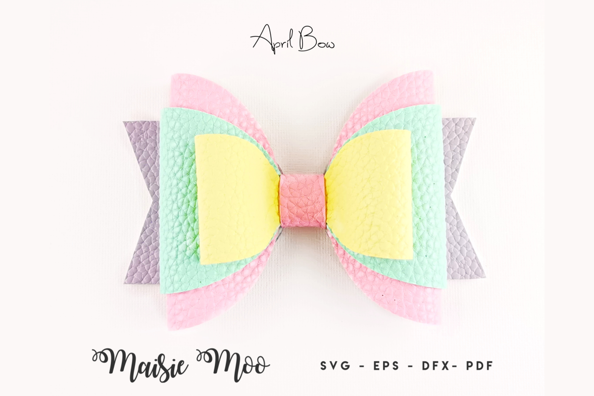 Bow Template, Faux Leather Bow SVG, Easter Bow SVG,