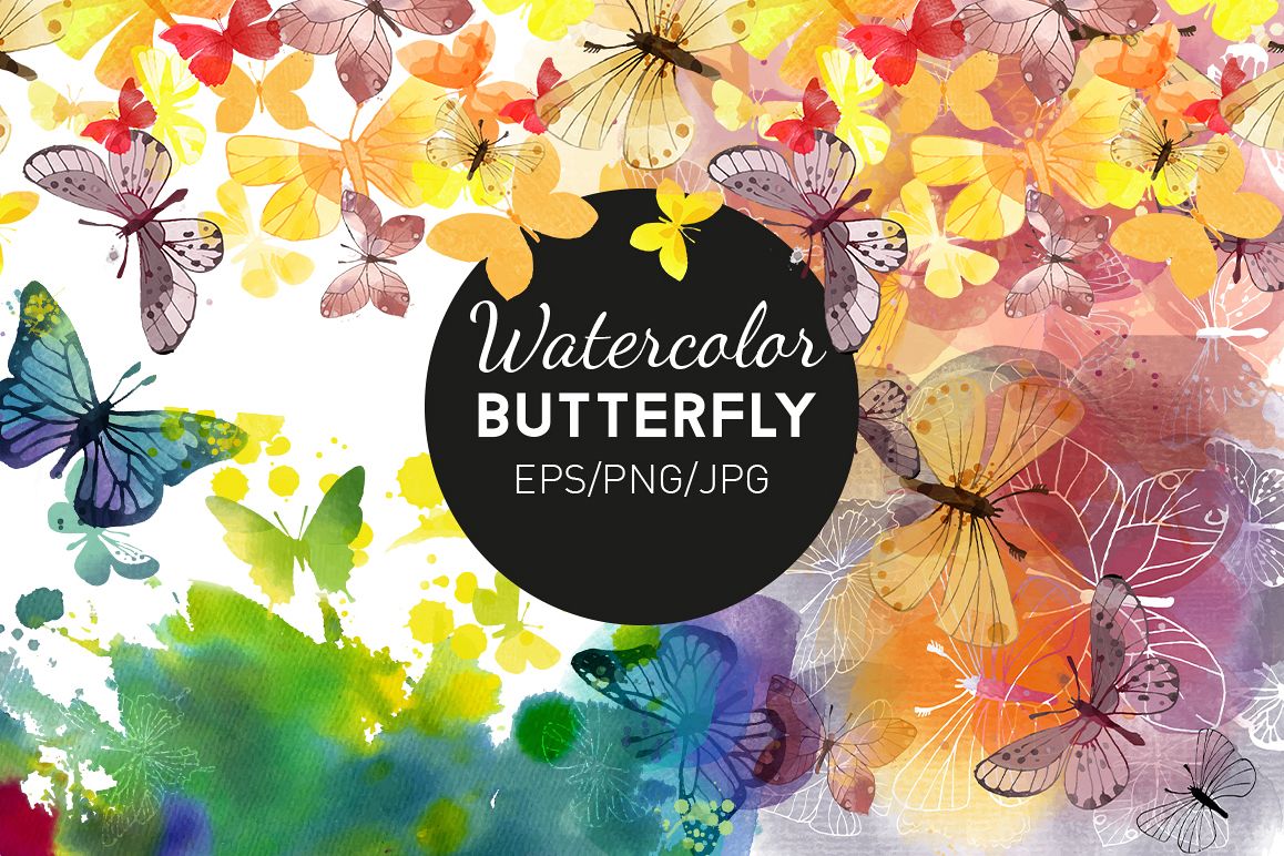 Watercolor butterfly example image 1