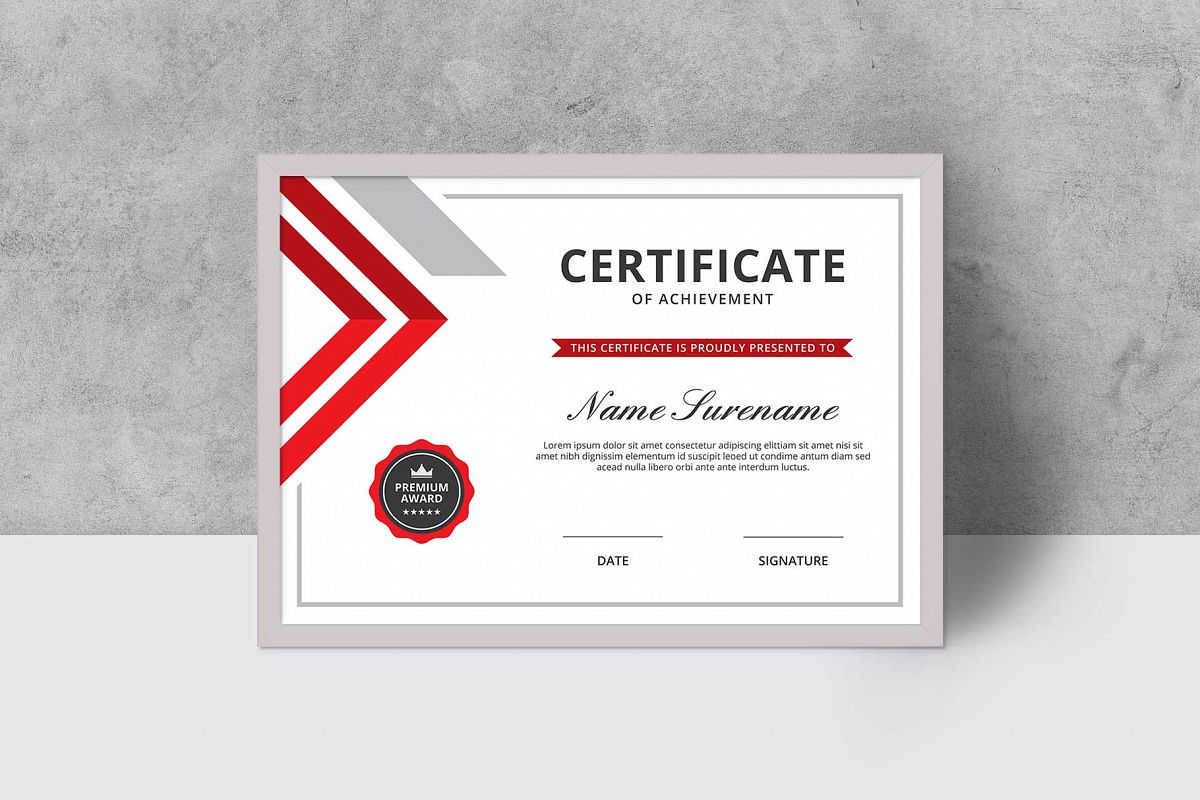 Certificate example image 1