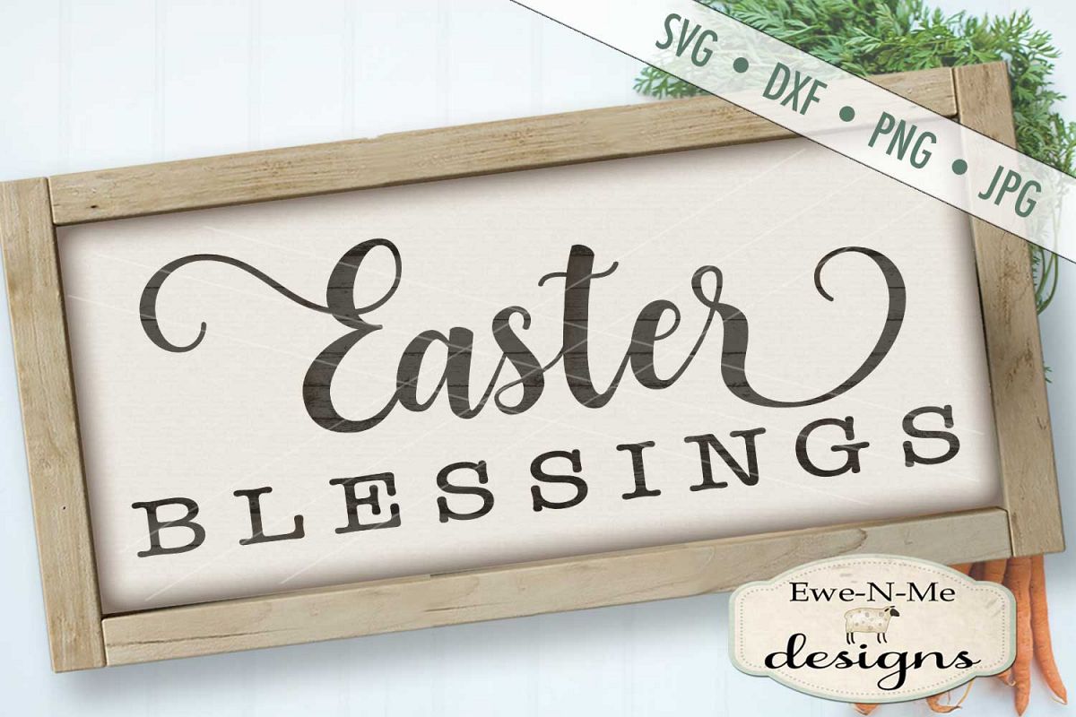 Easter Blessings SVG DXF Files example image 1