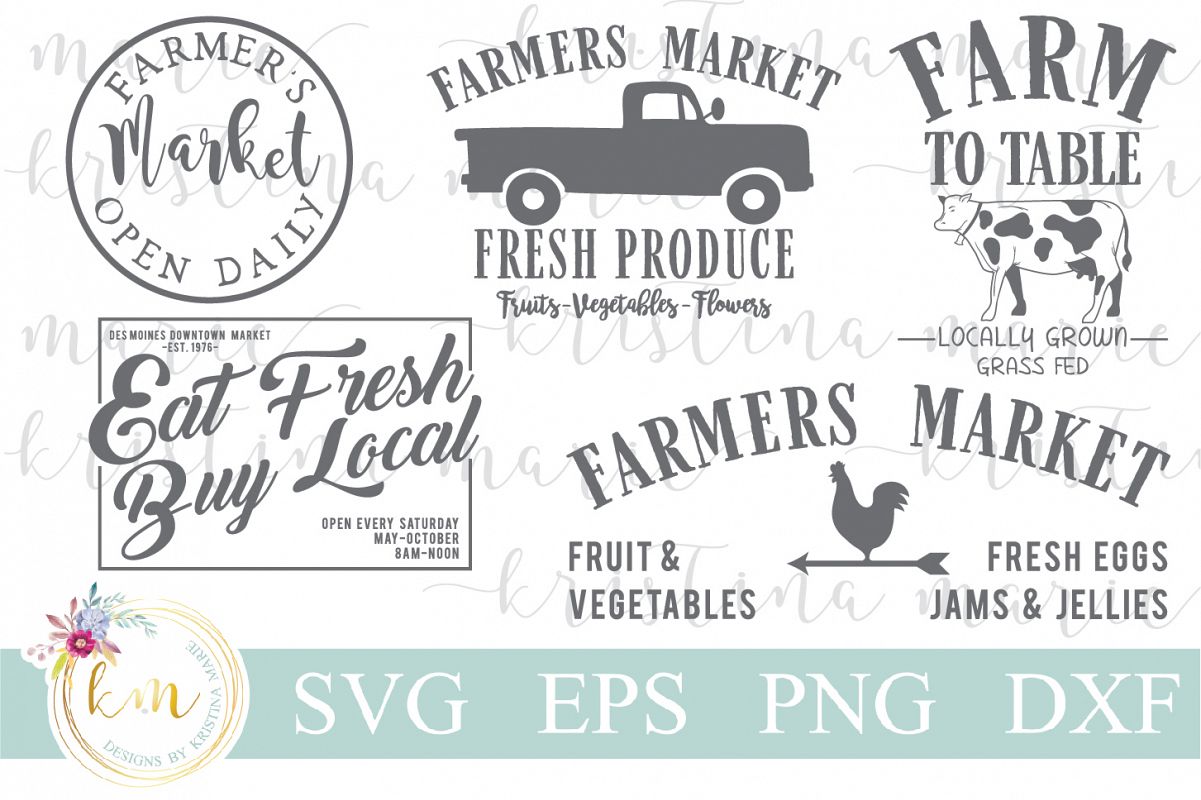 Farmers Market SVG Bundle example image 1