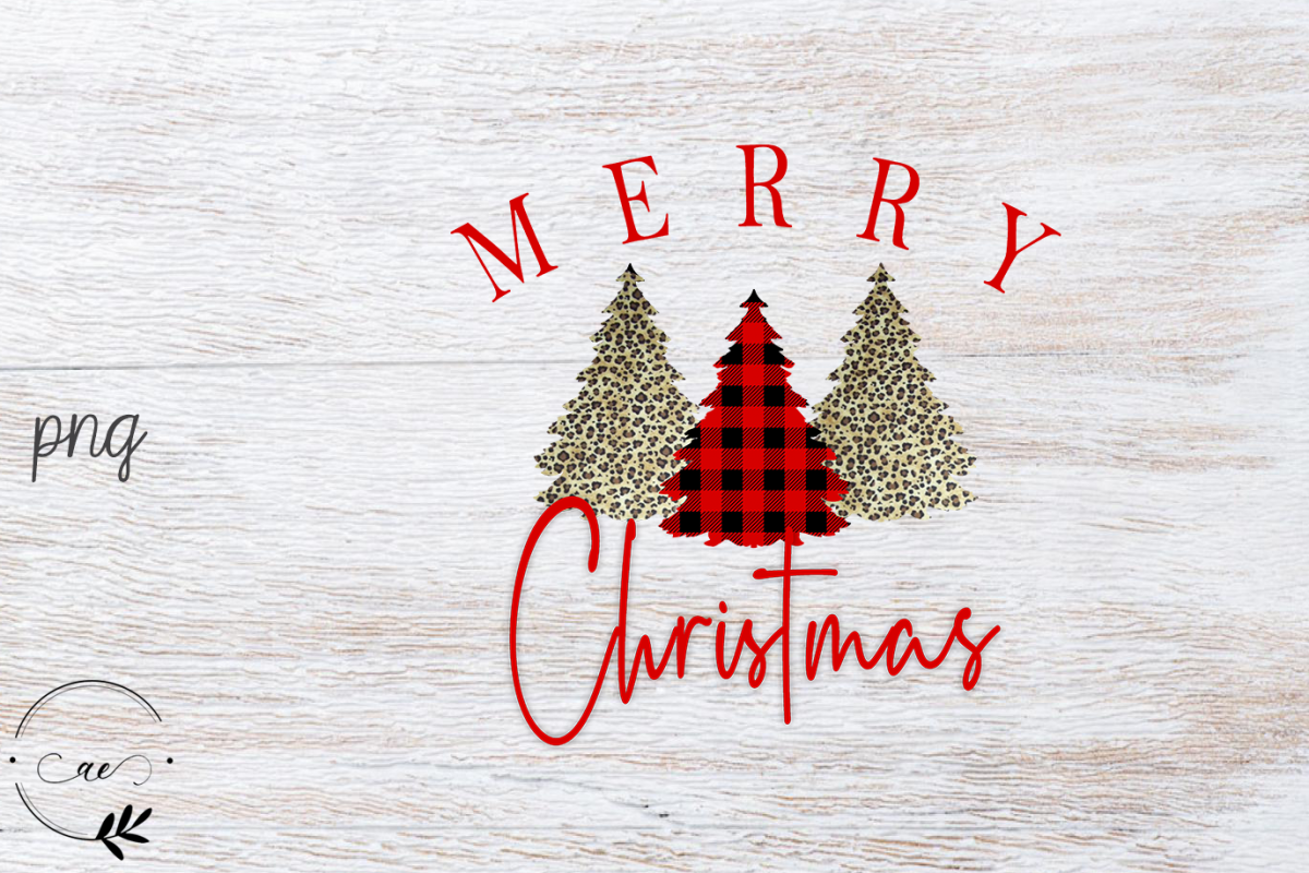 Merry Christmas Trees PNG example image 1