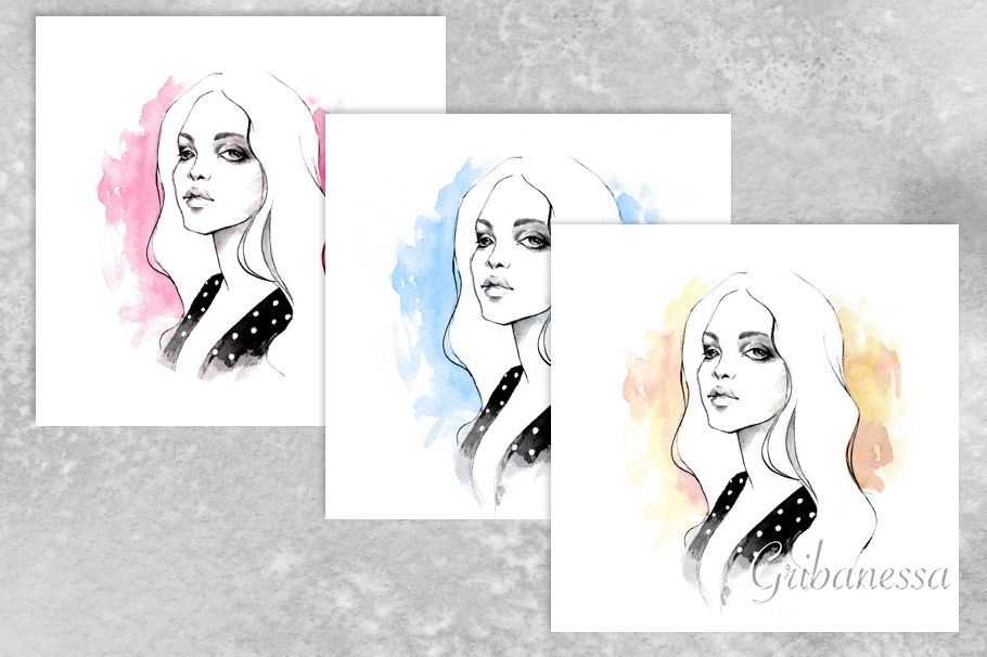 Blonde. Watercolor example image 1