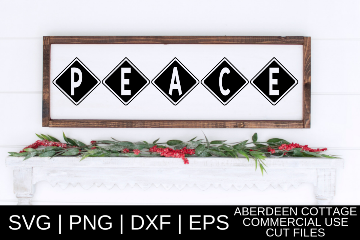 Peace Cut Out SVG| PNG | EPS | DXF example image 1